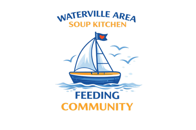 Waterville Area Soup Kitchen | Feeding Community logo with sailboat